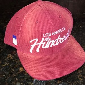 The Hundreds Burgundy Faded Corduroy SnapBack Hat